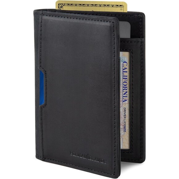 Wallets for Men Slim Mens leather RFID Blocking Minimalist Card Front Pocket - Picture 5 of 10